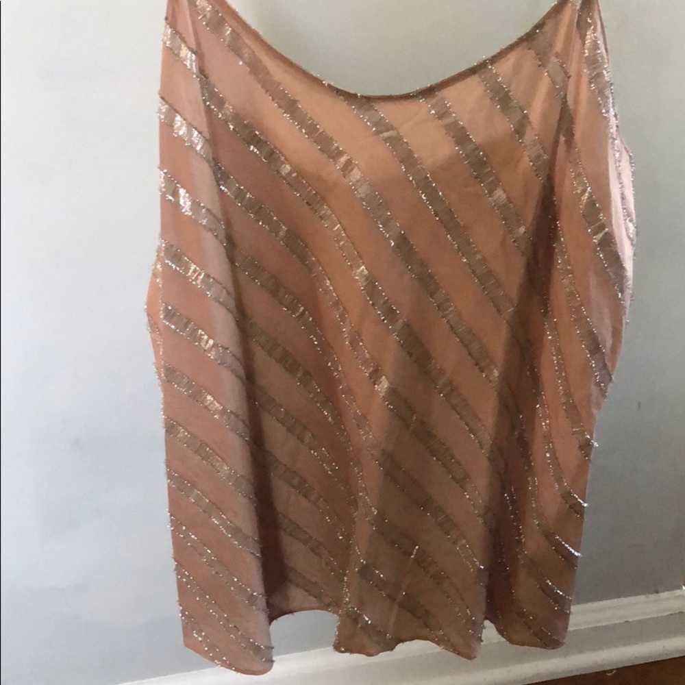 Current Air Metallic Woven Cami